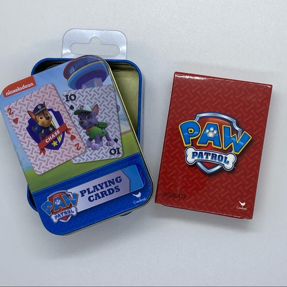 New Nickelodeon Paw Patrol Playing Cards and Tin Case - Picture 3 of 7